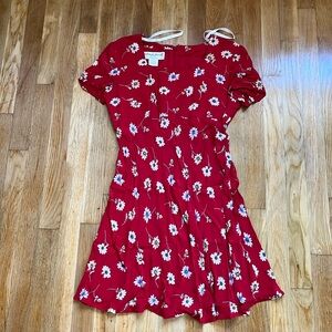 Vintage red floral DONNA RICCO dress